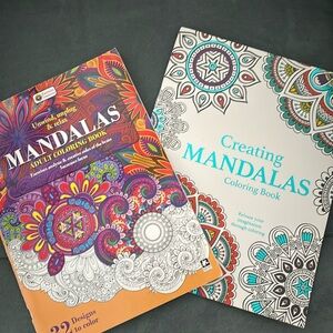 NEW! 2 Mandala Adult Coloring Books